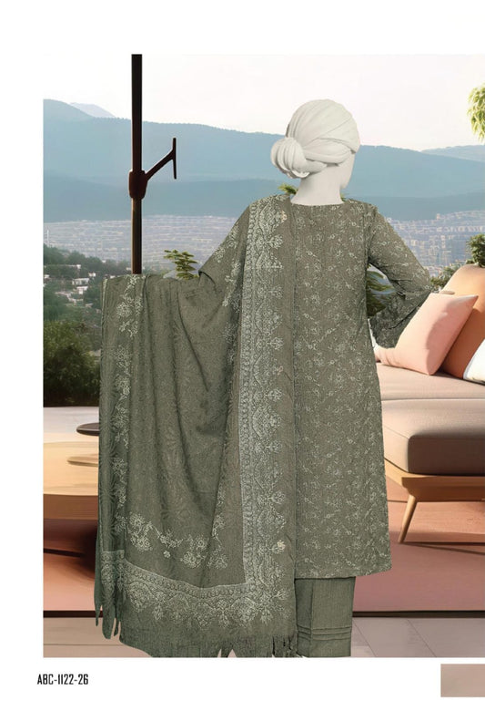 Kashmira by ABC Fabric | Unstitch 3 Pc Printed Winter Zarri Collection