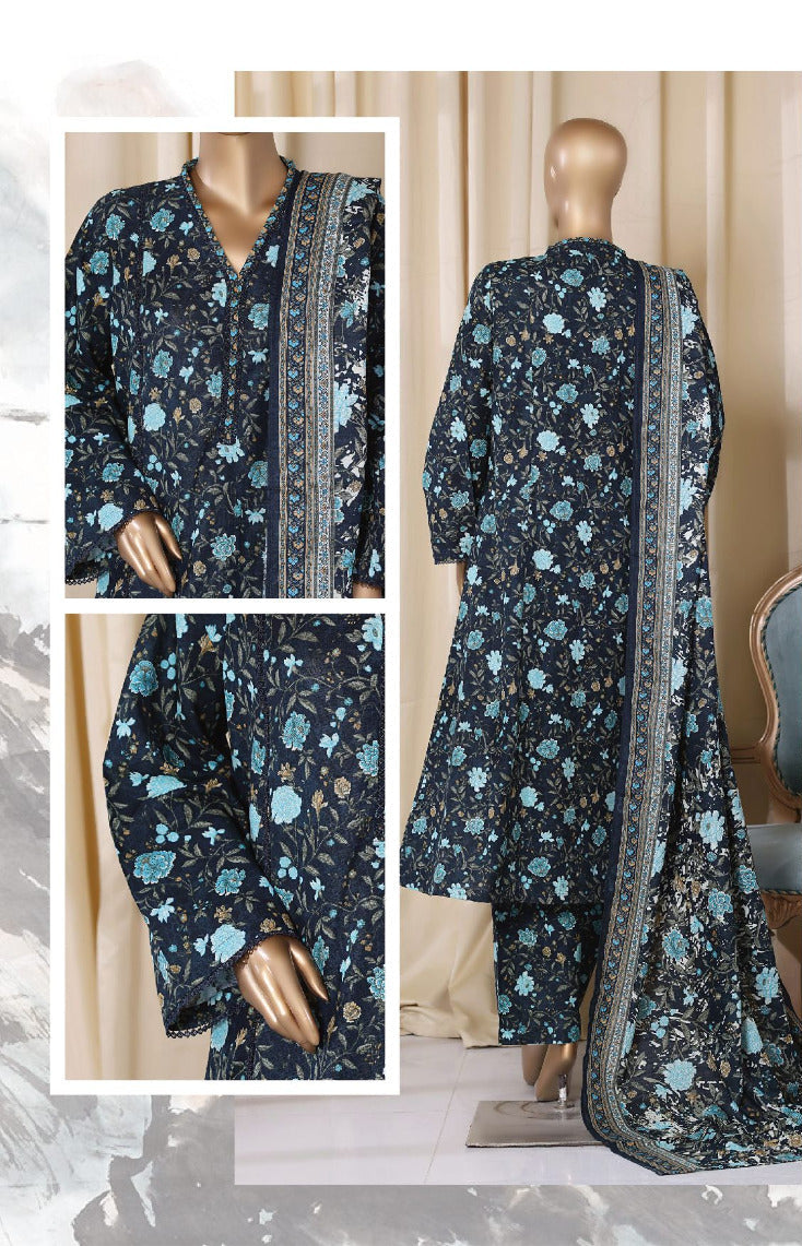 Bin Saeed | Stitched 3PC Printed Khaddar Frock Collection