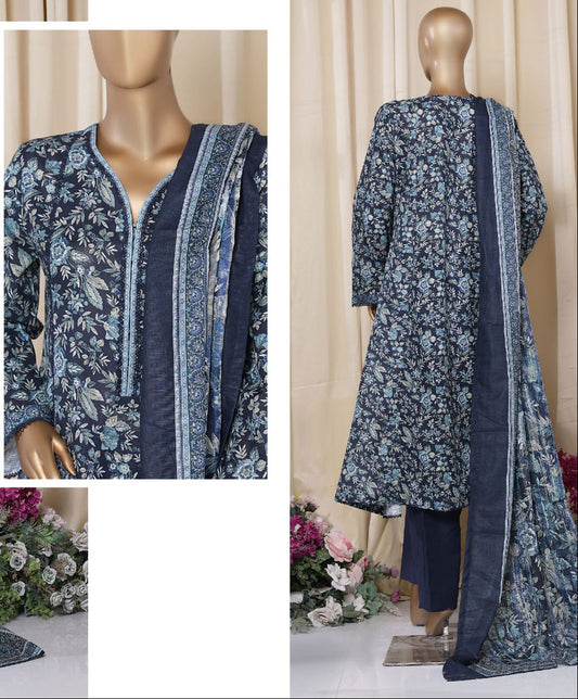 Bin Saeed | Stitched 3PC Printed Khaddar Frock Collection