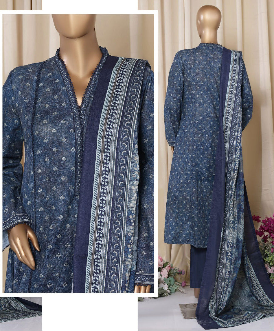 Bin Saeed | Stitched 3PC Printed Khaddar Frock Collection