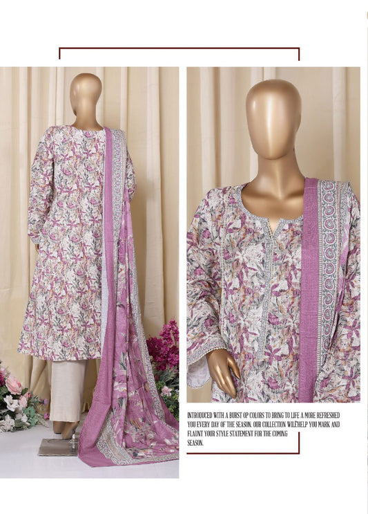 Bin Saeed | Stitched 3PC Printed Khaddar Frock Collection