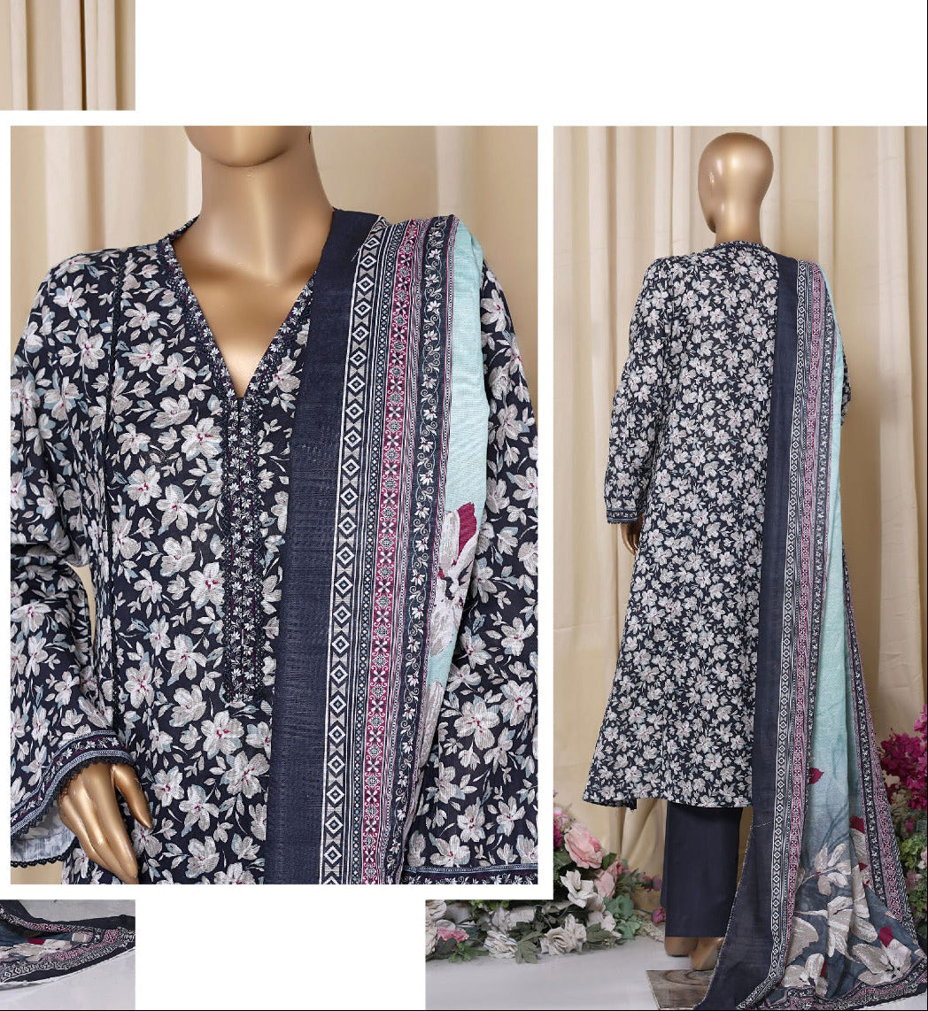 Bin Saeed | Stitched 3PC Printed Khaddar Frock Collection