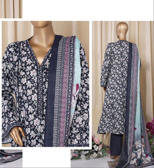 Bin Saeed | Stitched 3PC Printed Khaddar Frock Collection