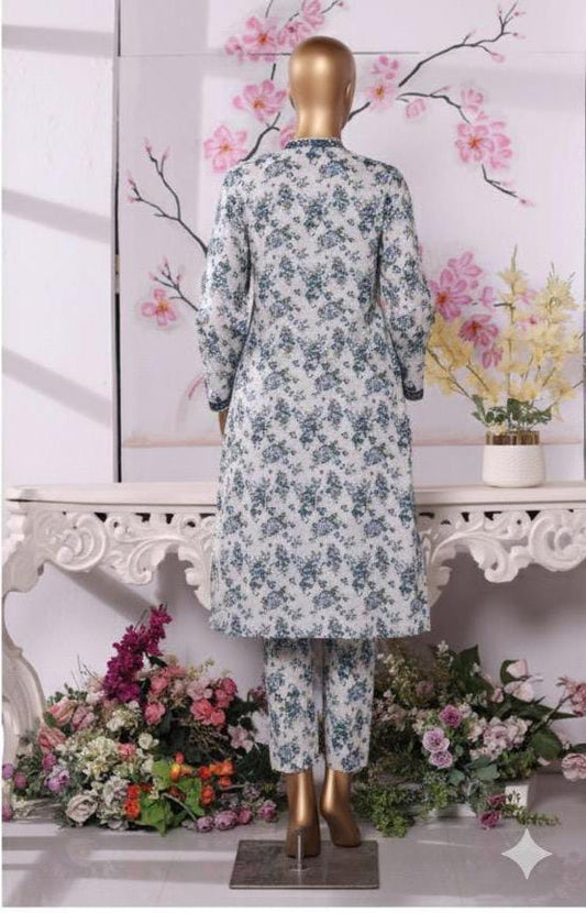Bin Saeed | Stitched 3PC Printed Khaddar Frock Collection