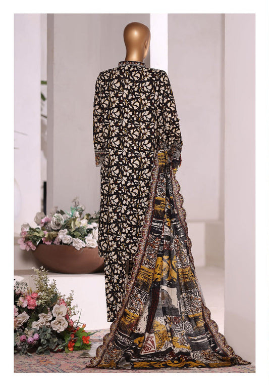Bin Saeed | Stitched 3 Pc Embroidered Khaddar Collection