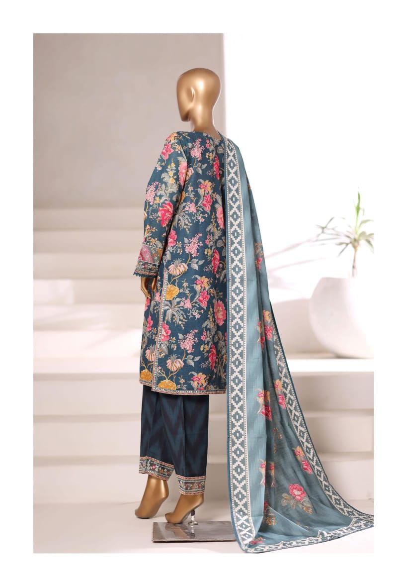 Sada Bahar | Stitched 3 Pc Embroidered Malika Khaddar Collection