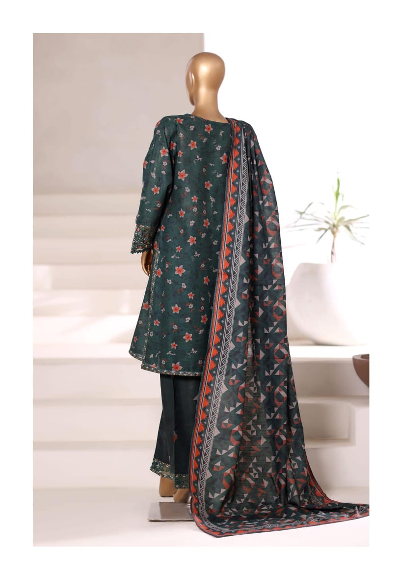 Sada Bahar | Stitched 3 Pc Embroidered Malika Khaddar Collection