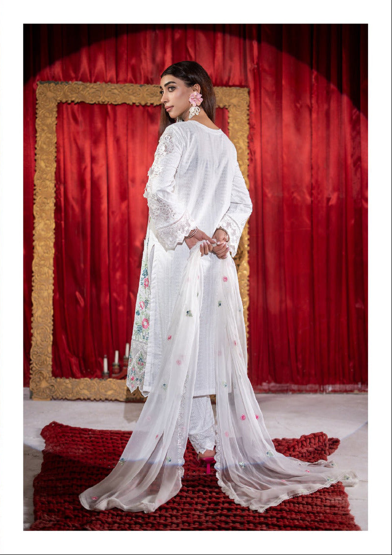 Silwalo | Exclusive Stitched 3 Pc Embroidered Cotton Collection with Chiffon Dupatta – Vol 2