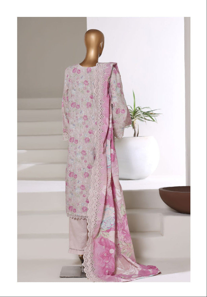 Sada Bahar | Stitch 3 Pc Laser Fusion Chikankari Khaddar Collection