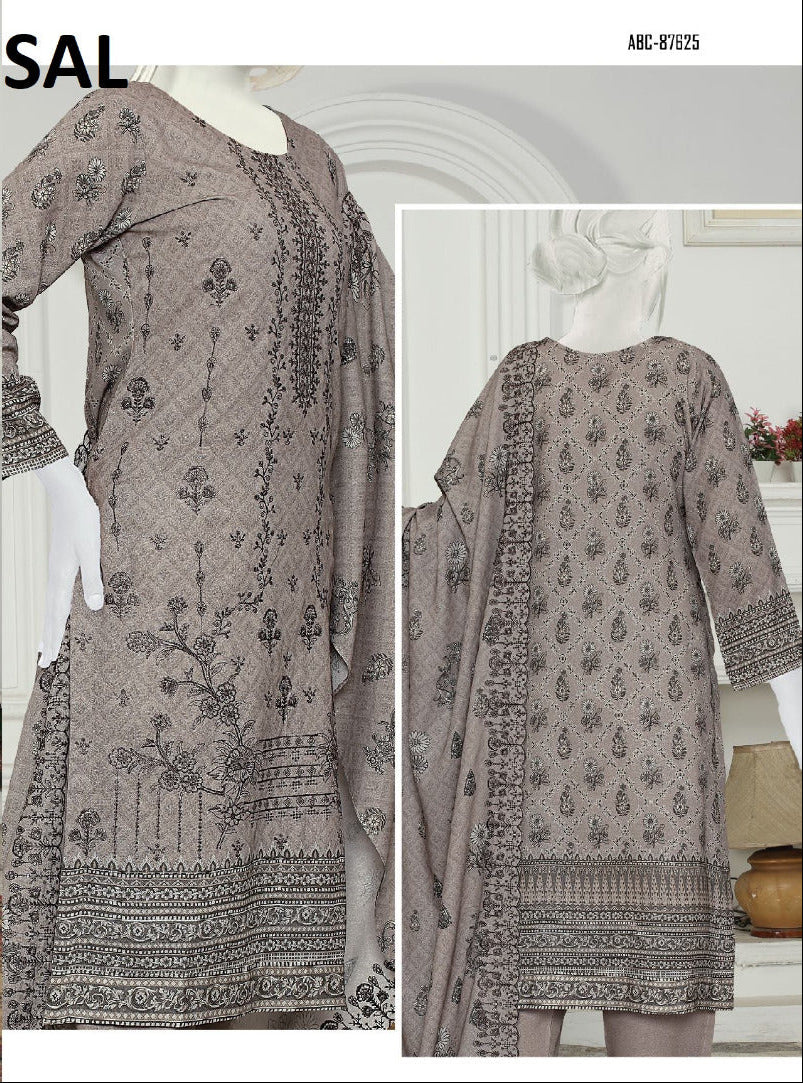 Bemisal by ABC | Unstitched 3-Piece Embroidered Printed Karandi Collection