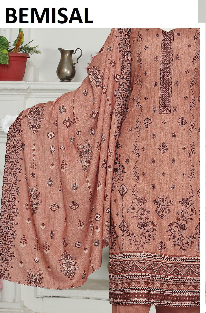 Bemisal by ABC | Unstitched 3-Piece Embroidered Printed Karandi Collection