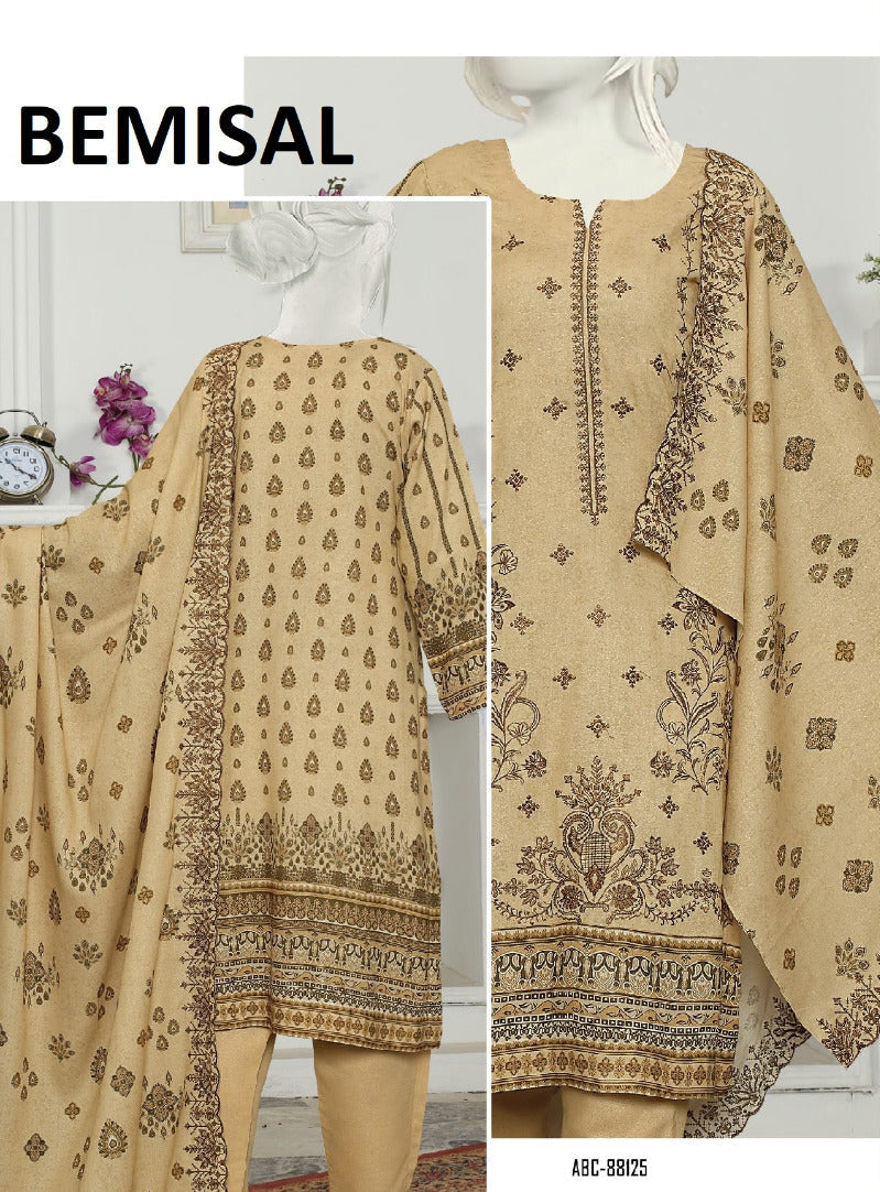 Bemisal by ABC | Unstitched 3-Piece Embroidered Printed Karandi Collection