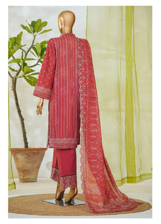 Bin Saeed | Stitch 3 PC White & White Embroidered Lawn Collection