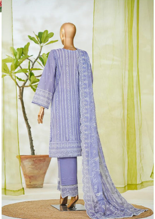 Bin Saeed | Stitch 3 PC White & White Embroidered Lawn Collection