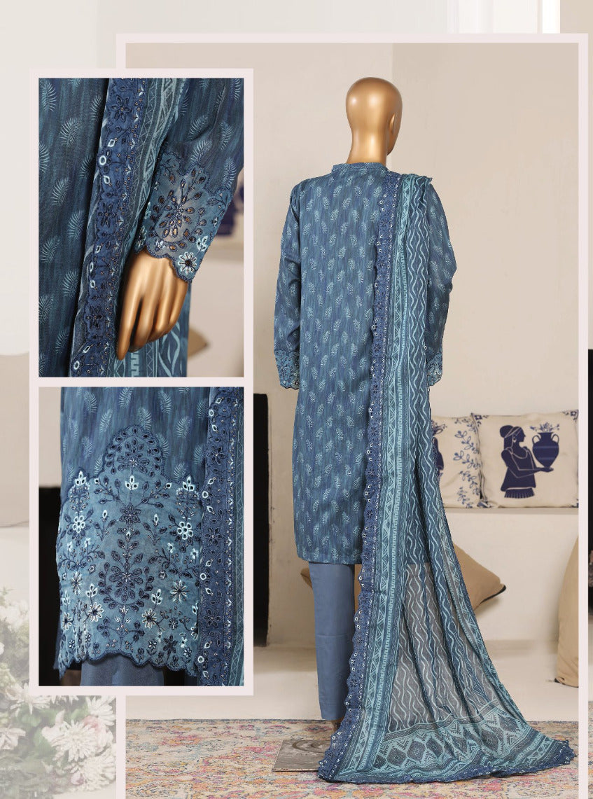 Riwayat | Stitch 3 Pc Premium Embroidered Lawn Collection