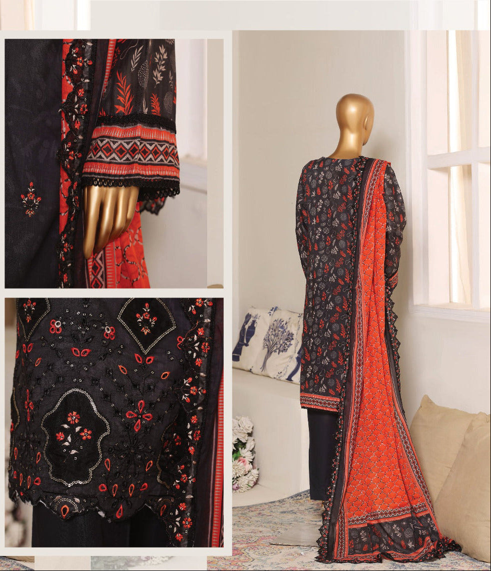 Riwayat | Stitch 3 Pc Premium Embroidered Lawn Collection