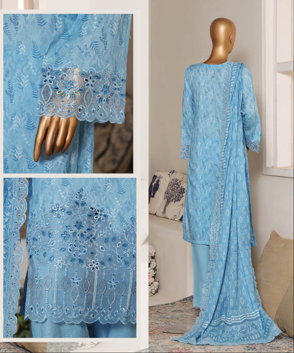 Riwayat | Stitch 3 Pc Premium Embroidered Lawn Collection