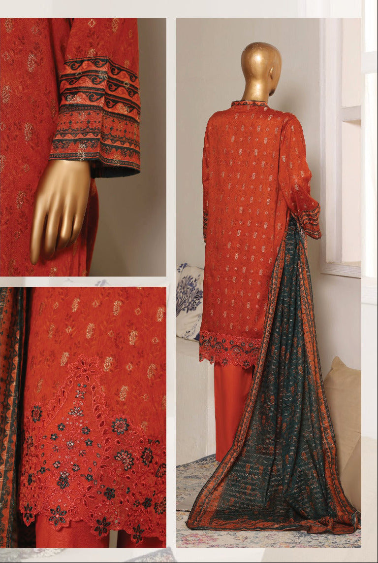 Riwayat | Stitch 3 Pc Premium Embroidered Lawn Collection