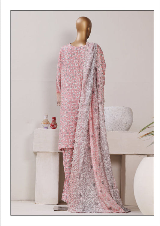 Bin Saeed | Stitch 3 PC Embroidered Lawn with Embroidered Dupatta Collection
