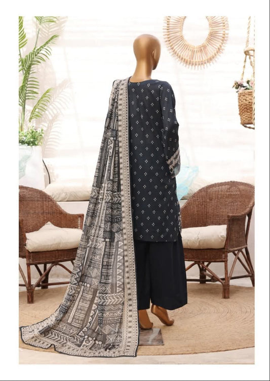 Bin Saeed | stitched 3 Pc embroidered lawn collection