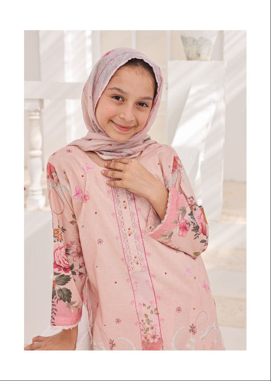 SUNTEX FABRICS | Shifa Kids Stitched 3 Piece Printed Lawn Summer Casual Collection