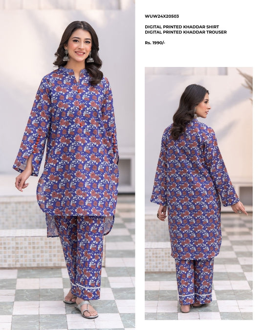Zellbury | Unstitched 2-Piece Digital Printed Khaddar Collection