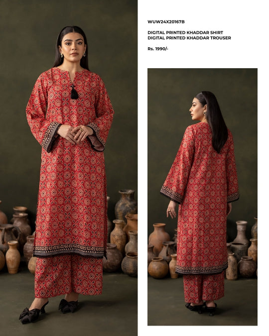 Zellbury | Unstitched 2-Piece Digital Printed Khaddar Collection