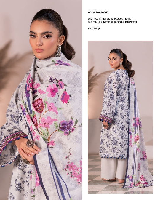 Zellbury | Unstitched 2-Piece Digital Printed Khaddar Collection
