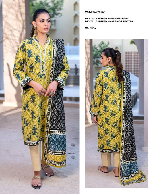 Zellbury | Unstitched 2-Piece Digital Printed Khaddar Collection
