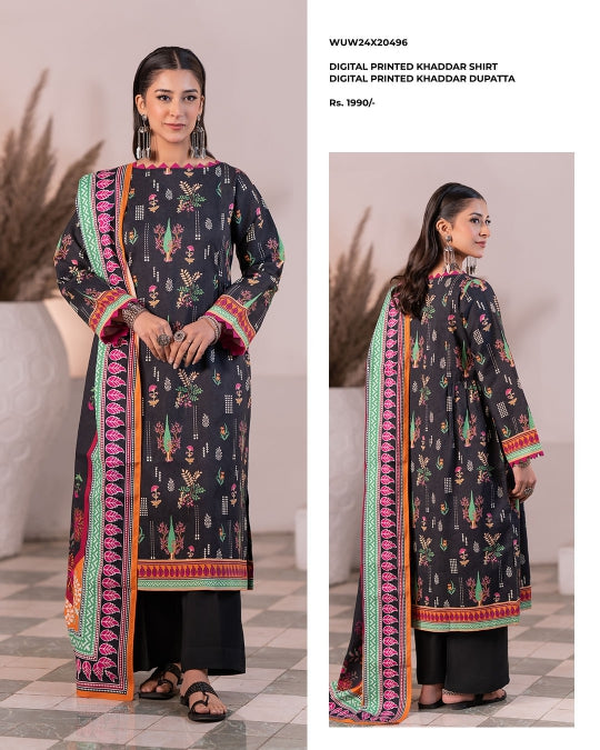 Zellbury | Unstitched 2-Piece Digital Printed Khaddar Collection