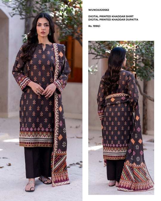 Zellbury | Unstitched 2-Piece Digital Printed Khaddar Collection
