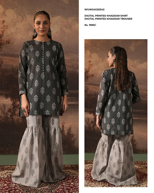 Zellbury | Unstitched 2-Piece Digital Printed Khaddar Collection