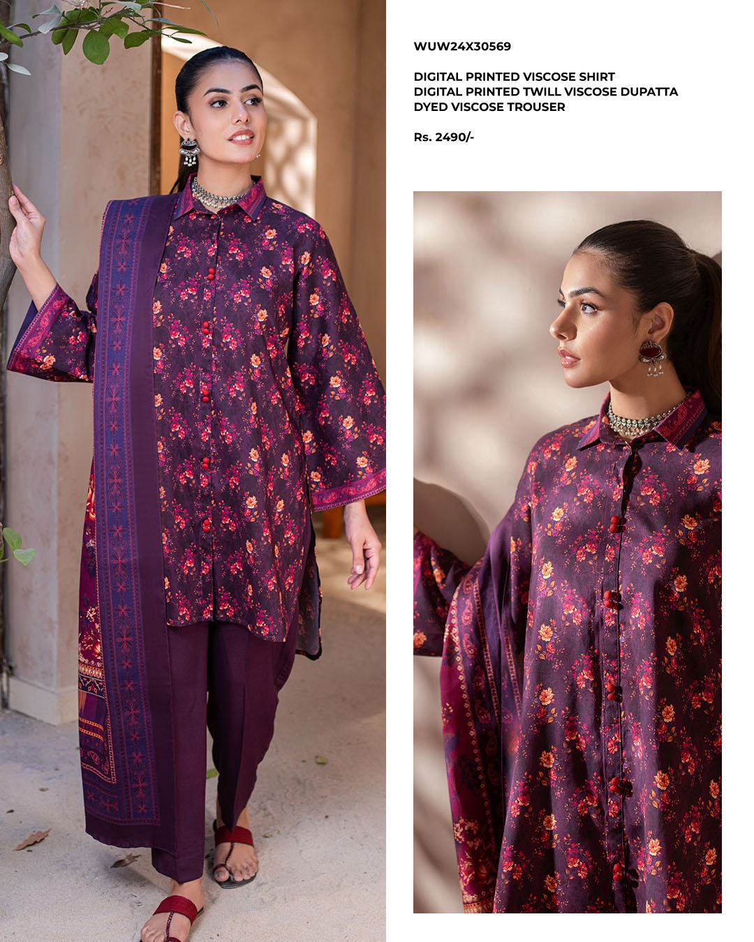 Zellbury | Unstitched 3 Piece Viscose Collection