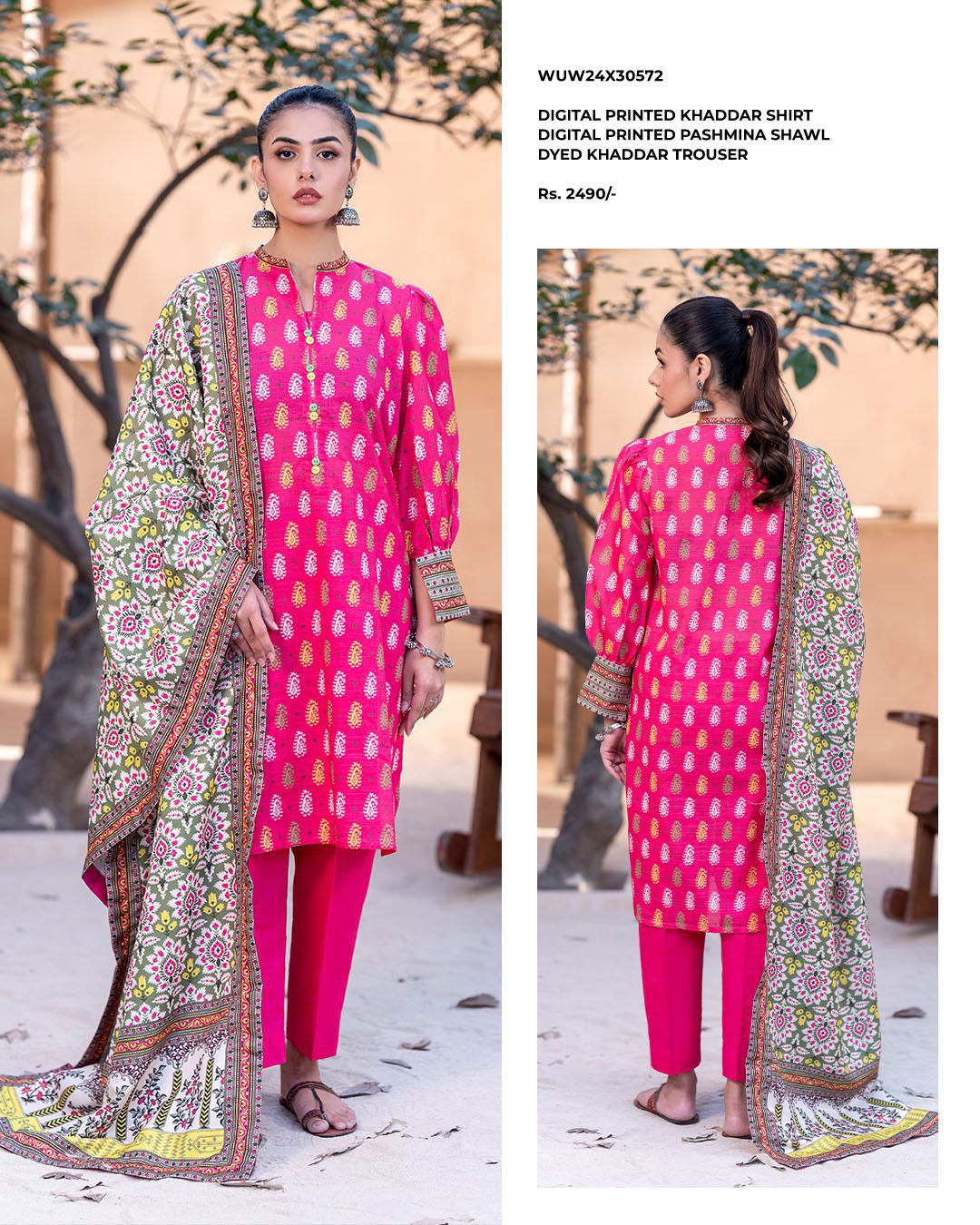 Zellbury | Unstitched 3 Piece Printed Khaddar collection