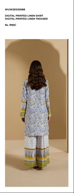 Zellbury | Unstitched 2-Piece Digital Printed Linen Collection