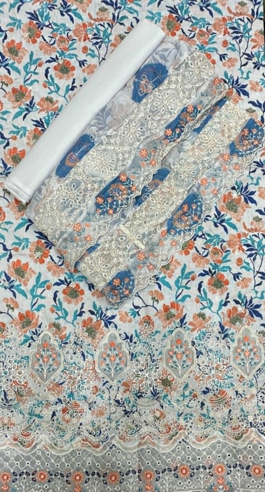 Riwayat | Unstitched 3pc Embroidered Lawn Collection - BarerahFabrics