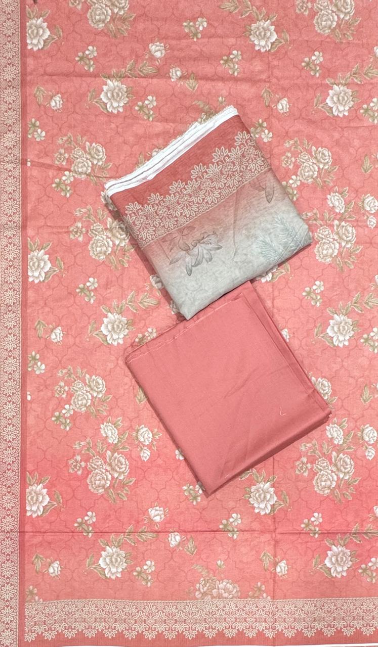 Bin Saeed | Unstitched 3PC Printed Cotton Suit