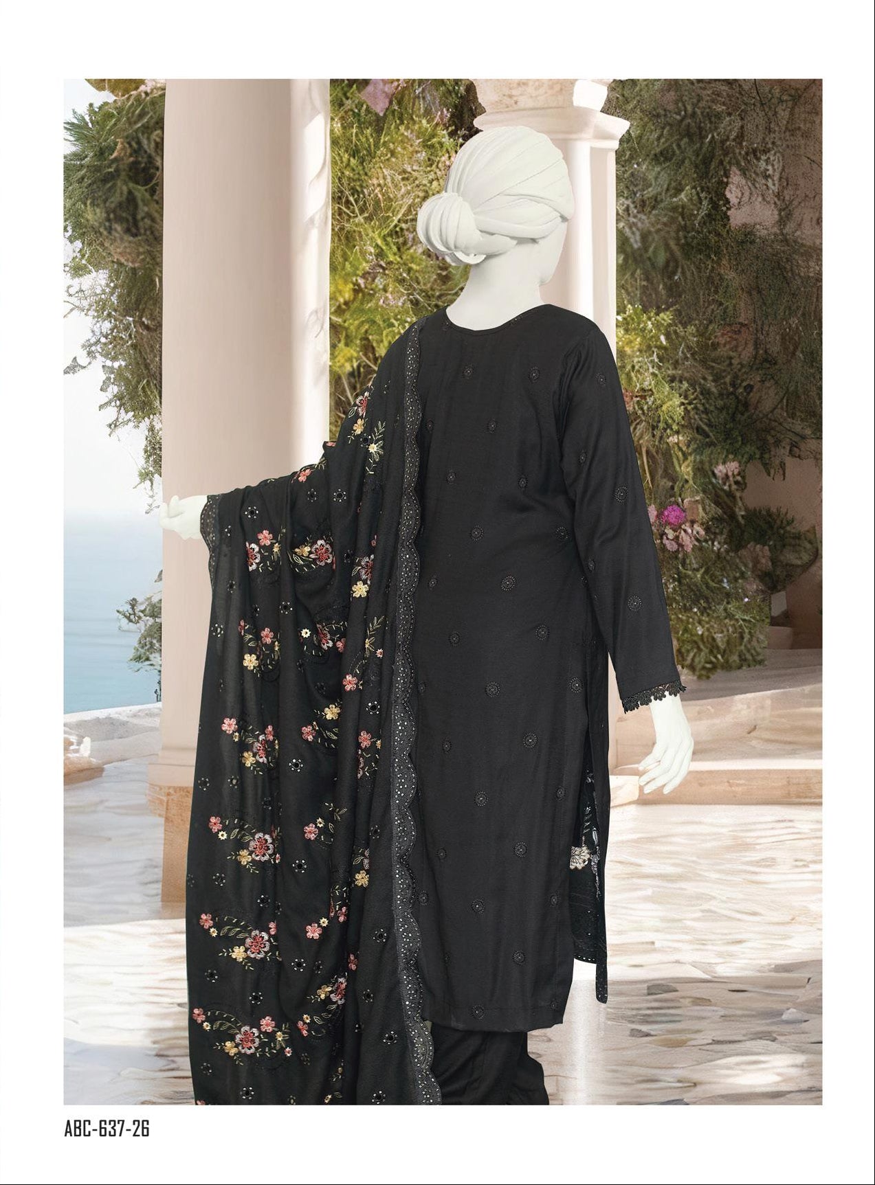 Maleeha by ABC Fabrics |  Unstitched Embroidered Winter Slub Collection