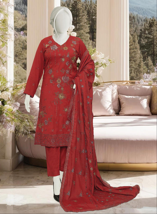 Maleeha by ABC Fabrics |  Unstitched Embroidered Winter Slub Collection