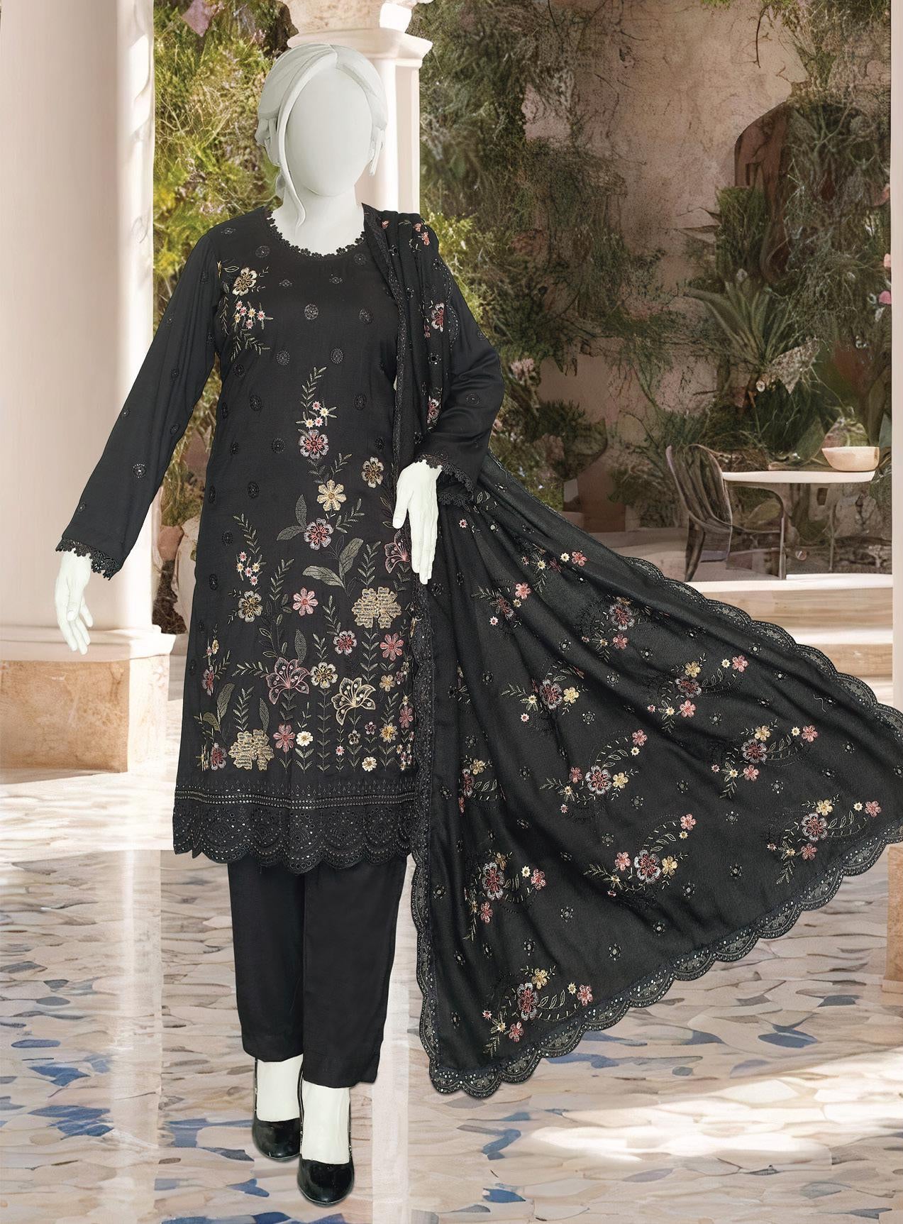 Maleeha by ABC Fabrics |  Unstitched Embroidered Winter Slub Collection