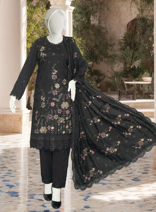 Maleeha by ABC Fabrics |  Unstitched Embroidered Winter Slub Collection