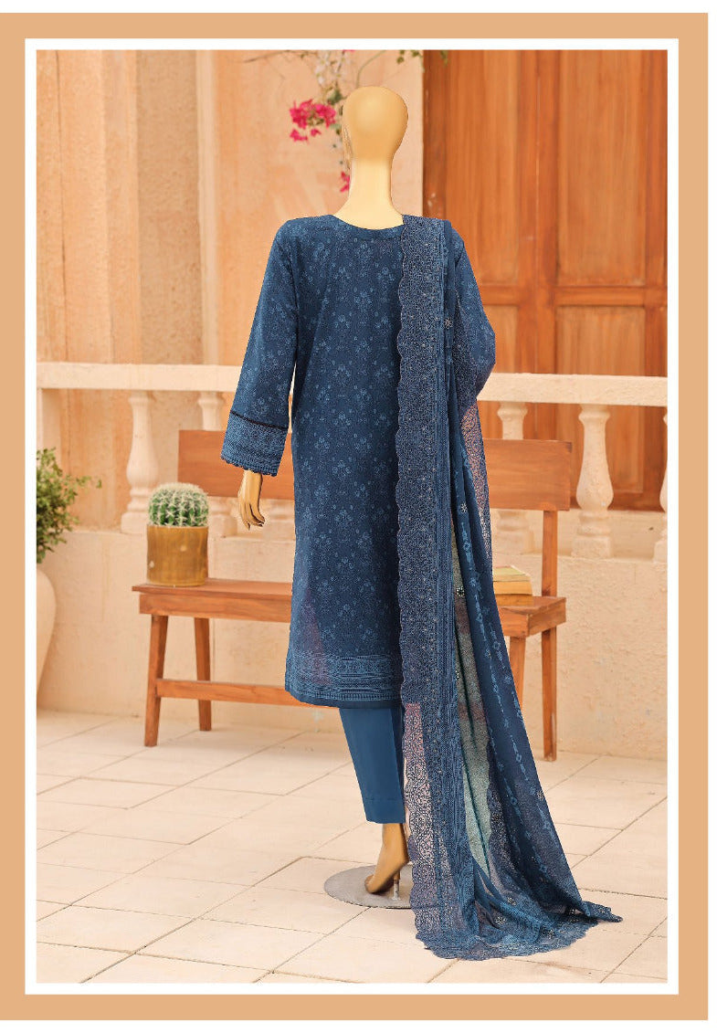 HZ By Venice | Unstitched 3Pc Festive Embroidered Lawn Collection