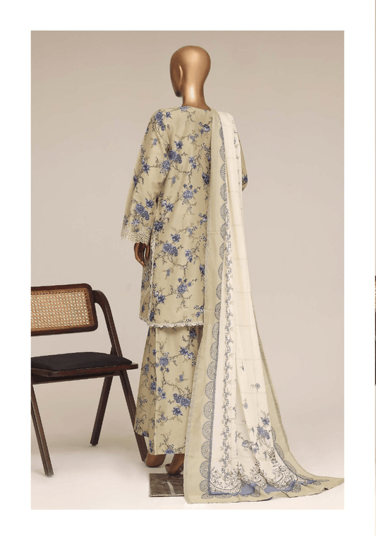 SADA BAHAR | Stitched 3 Piece Embroidered Lawn Collection - BarerahFabrics