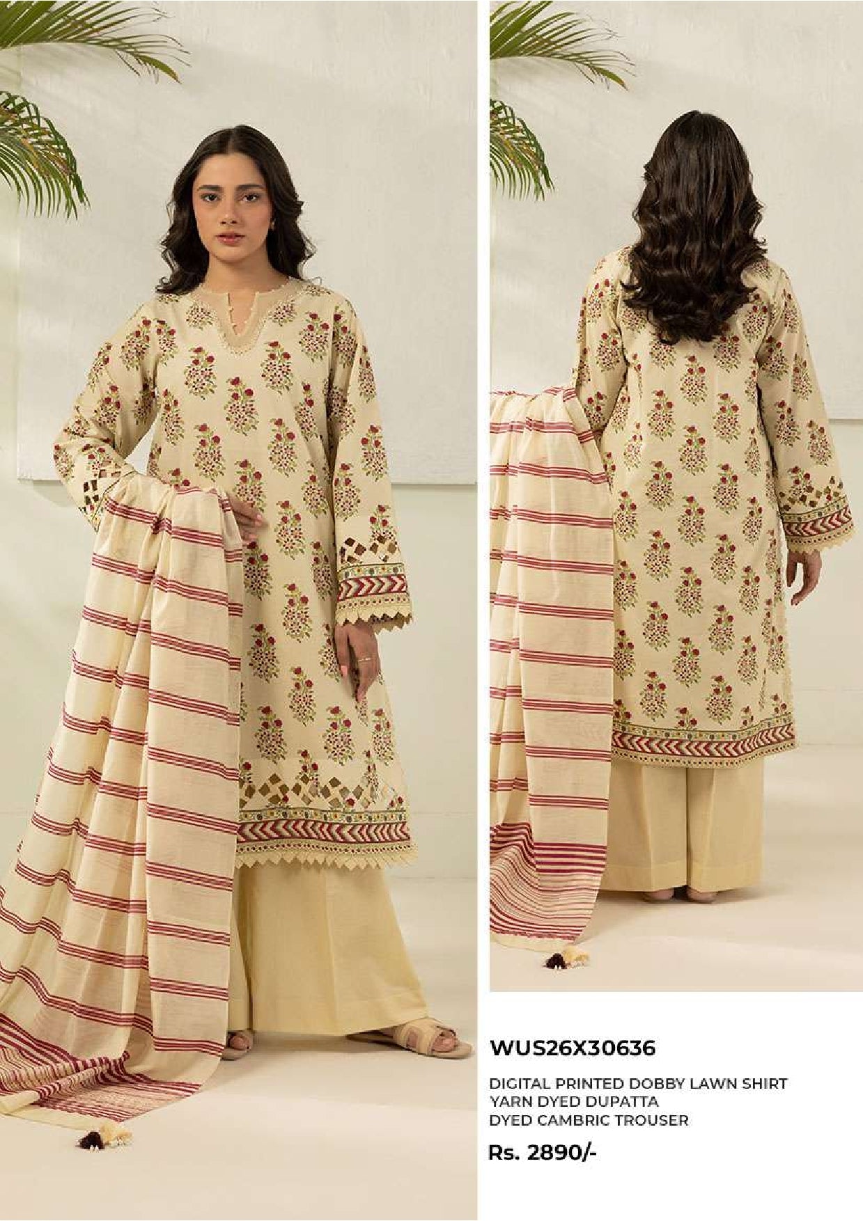 Zellbury | Unstitch 3 Pc Digital Printed Dobby Lawn Collection