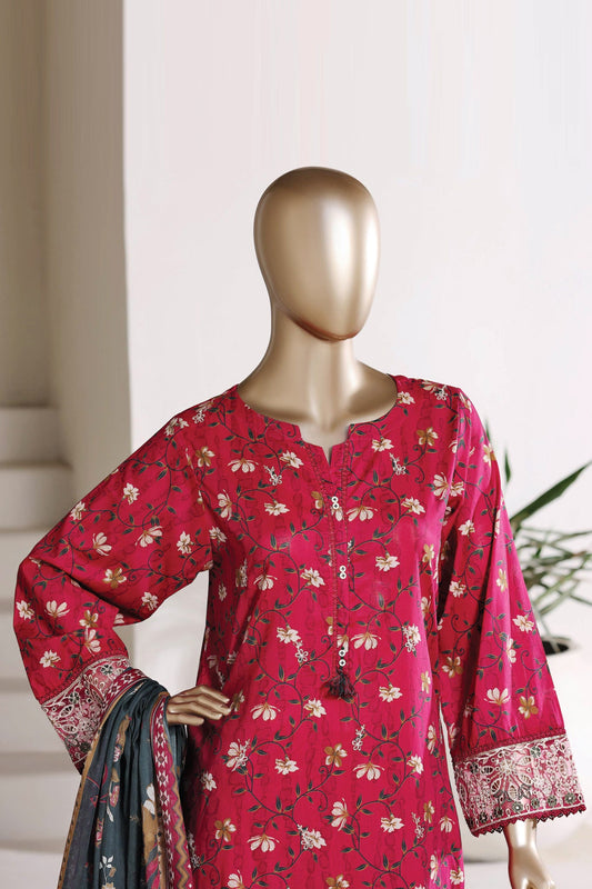 Sada Bahar | Stitched 3 Piece Festive Embroidered Lawn With Printed Dupatta