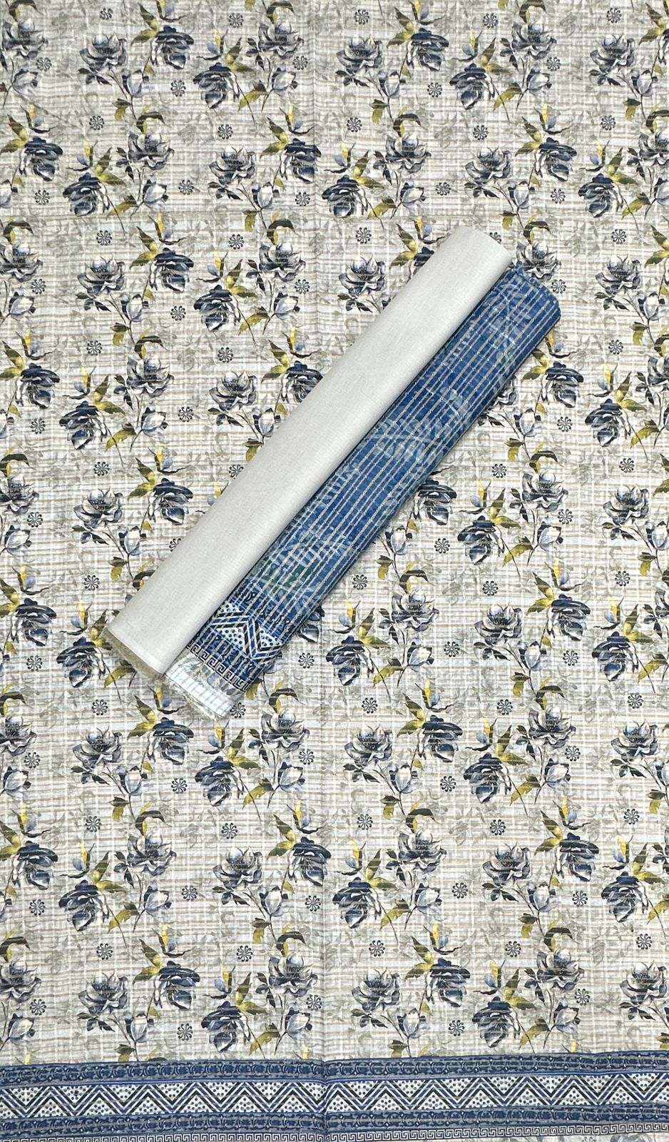 Riwayat | Unstitch 3 Pc Dobby Printed Zari Collection