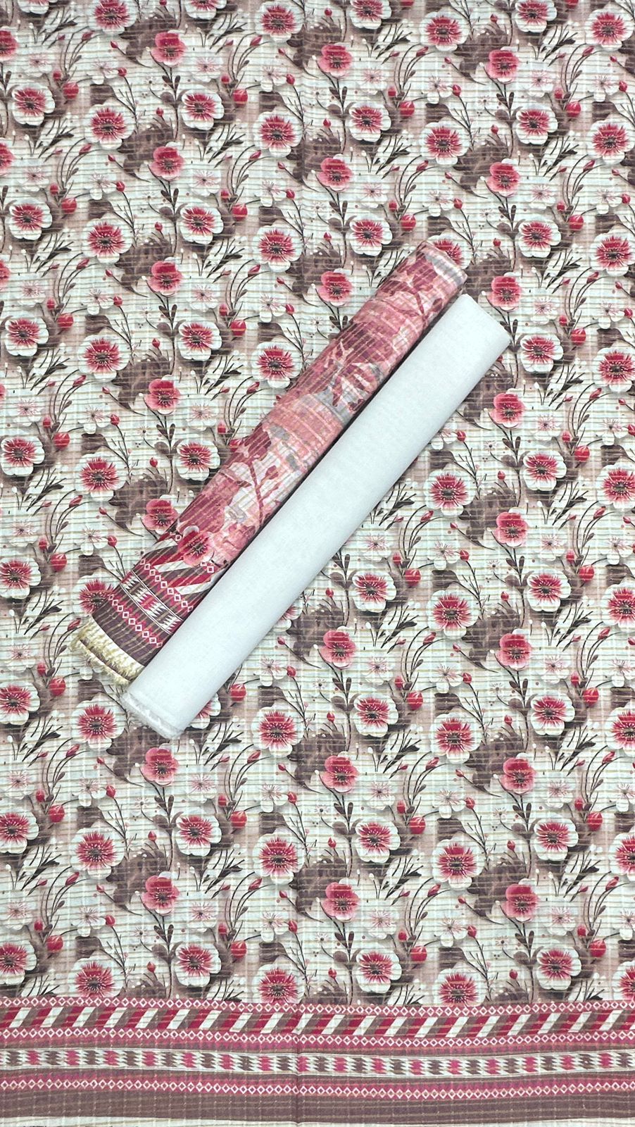 Riwayat | Unstitch 3 Pc Dobby Printed Zari Collection