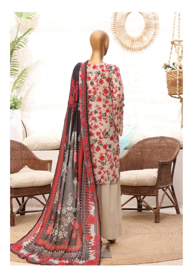 Bin Saeed | stitched 3 Pc embroidered lawn collection