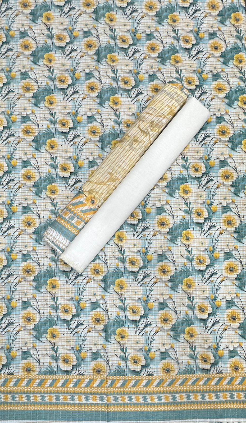 Riwayat | Unstitch 3 Pc Dobby Printed Zari Collection