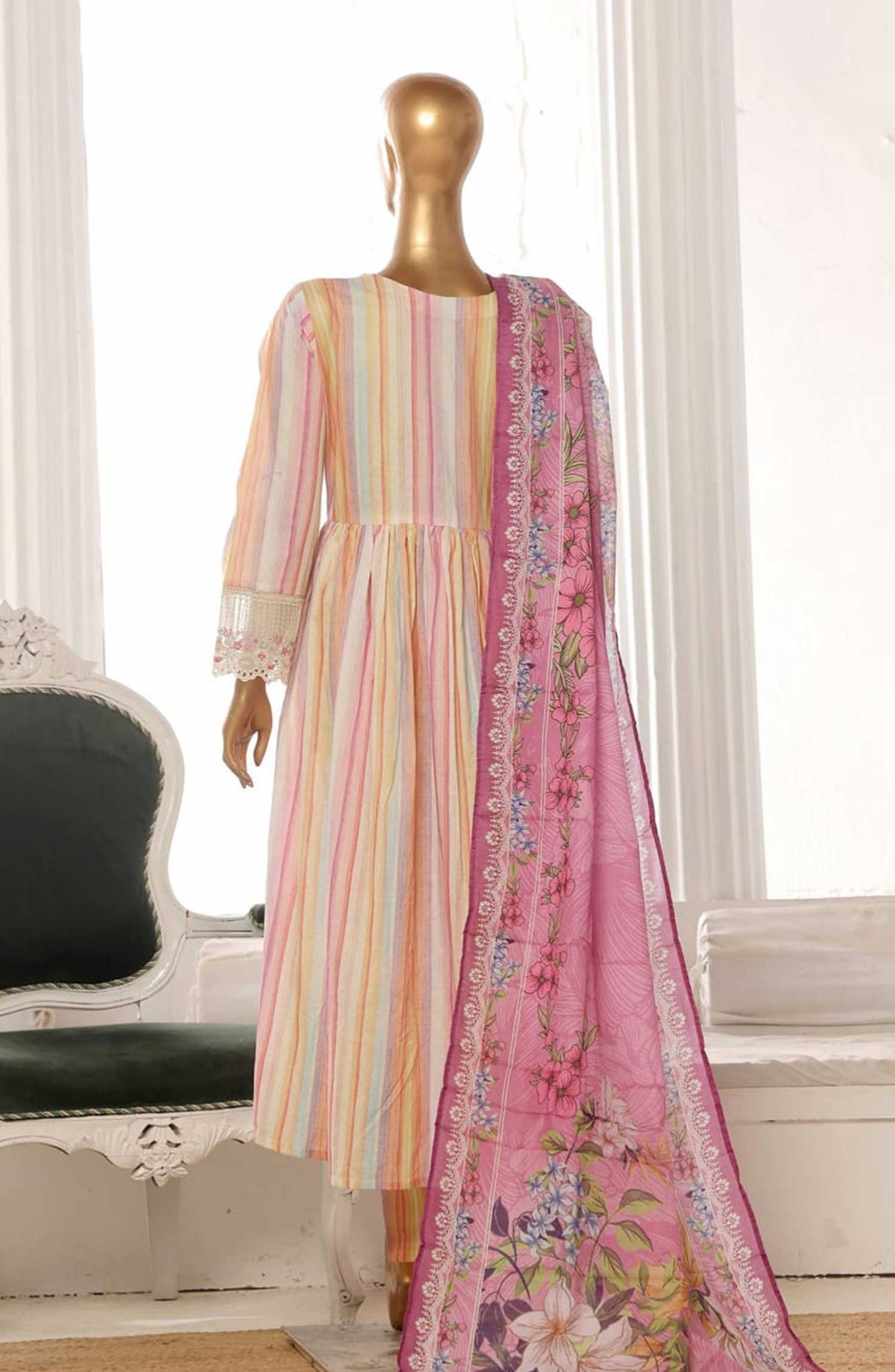 Bin Saeed | Stitch 3 PC Embroidered Lawn Frock Collection